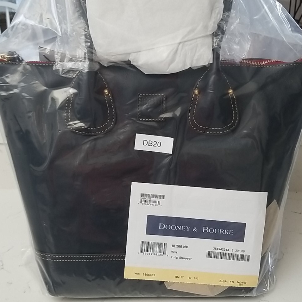 Dooney & Bourke Navy blue Leather Tote - Picture 4 of 12